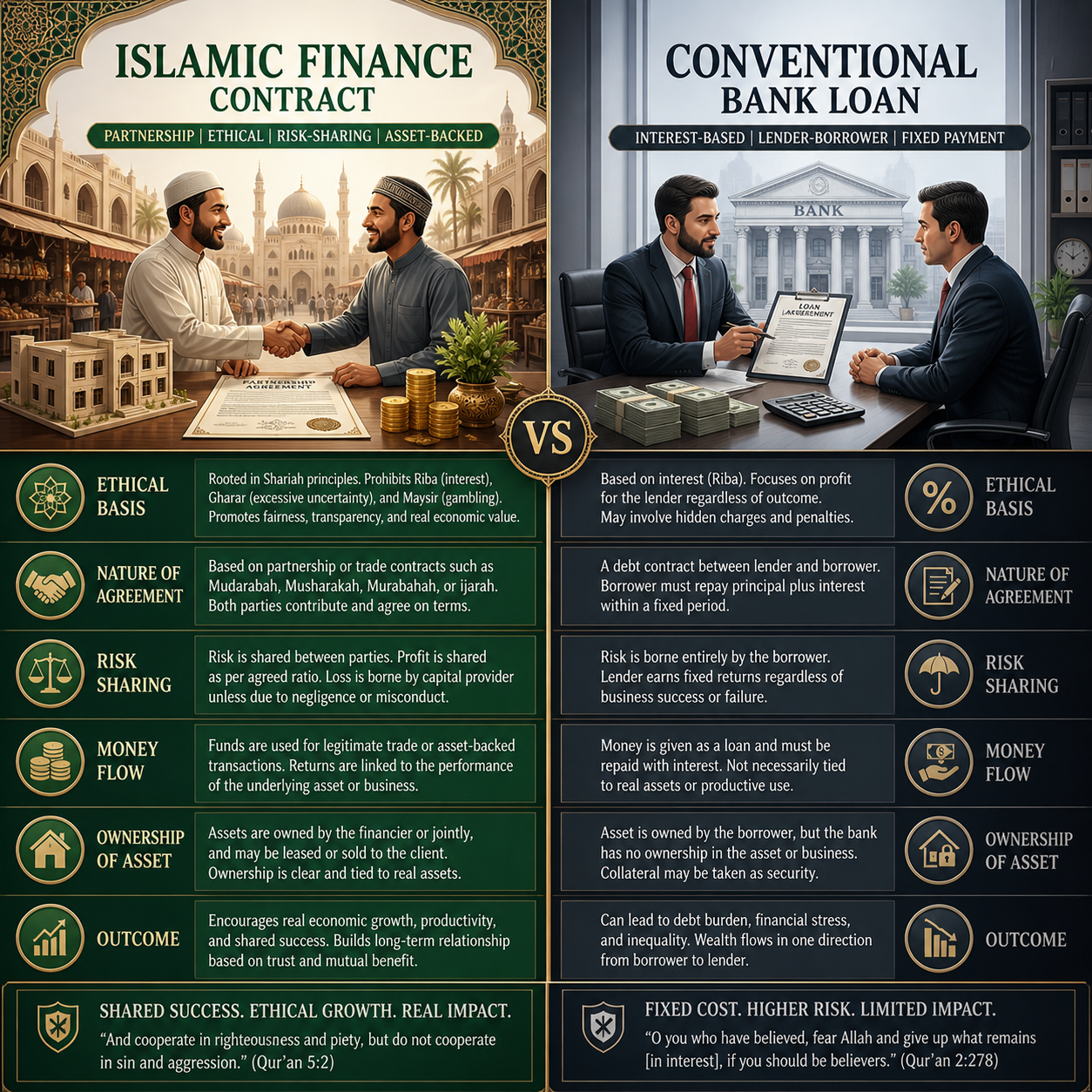 Comparing Islamic Finance to Conventional Banking: Key Differences
